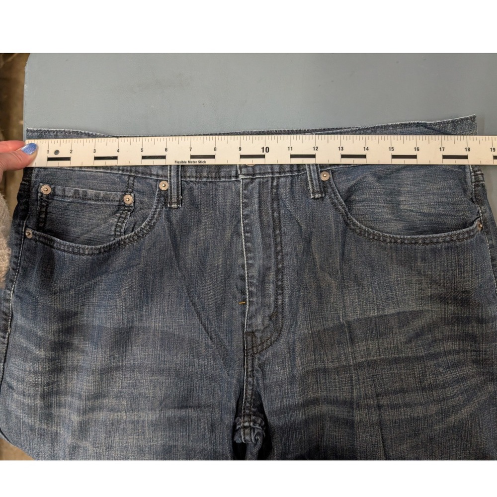 Levis 559 Relaxed Straight Jeans Mens 36x32 Dark Wash Blue Denim 00559-0229 - Picture 10 of 14